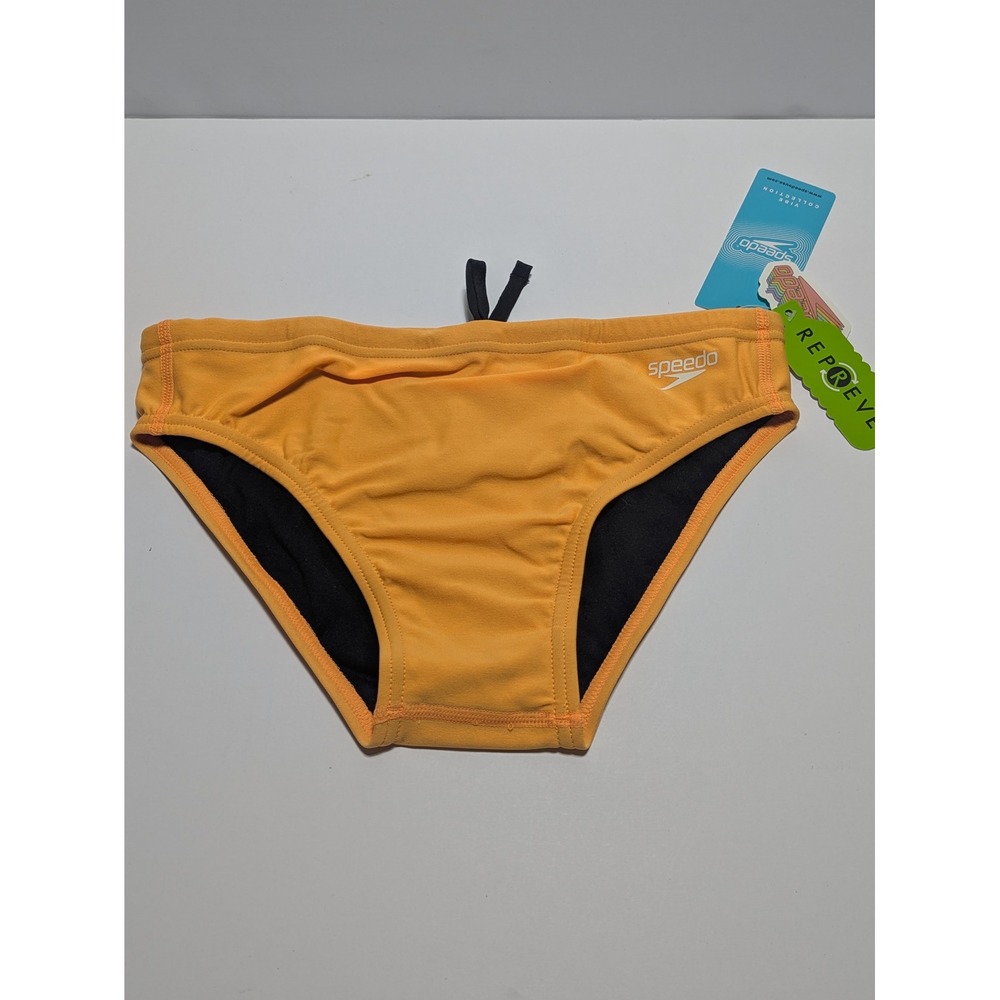 Speedo Mens Eco Endurance Swim Brief Orange Pop Size 30